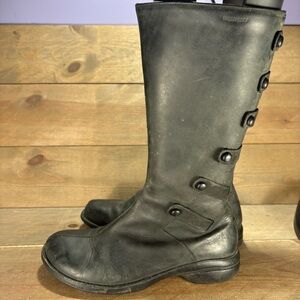 merrell tetra launch womens size 8 shoes black leather waterproof tall boots